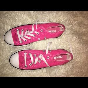 Hot pink converse sneakers